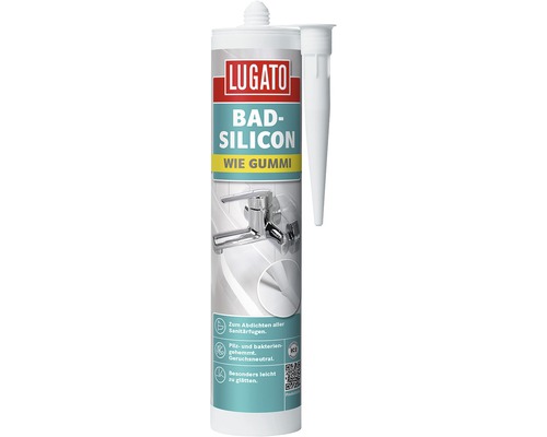 Lugato Bad-Silikon Wie Gummi weiß 310 ml