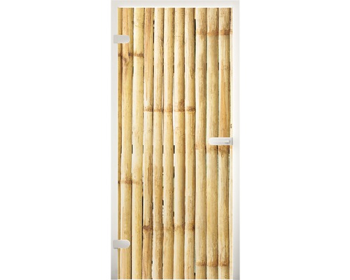 Zimmertür mit Bambusdekor