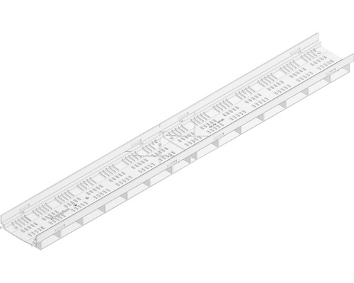 Hauraton Dachfix Resist 115 Rinnenunterteil Typ 75 aus korrosionsbeständigem Kunststoff silberfarben 1000 mm x 115 mm x 45 mm