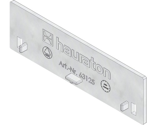 Hauraton Dachfix Resist Stirnwand Typ 45 aus korrosionsbeständigem Kunststoff silberfarben 115 mm x 35 mm