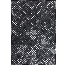 Lederteppich Exotic 510 schwarz-silber 120x170 cm
