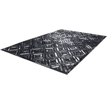 Lederteppich Exotic 510 schwarz-silber 120x170 cm