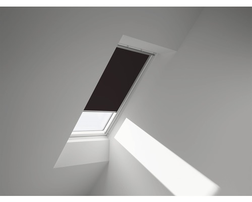 VELUX Verdunkelungsrollo uni dunkelbraun manuell Rahmen aluminium DKL U04 4559S