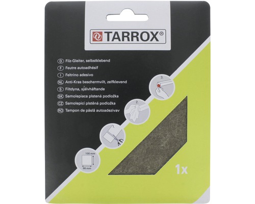 Tarrox selbstklebende Filzgleiter, rechteckig, 98x100 Millimeter, zur Möbelpflege