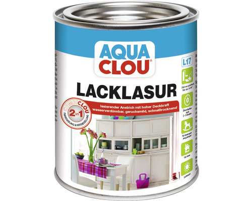 CLOU AQUA Lacklasur L17 weiß 750 ml