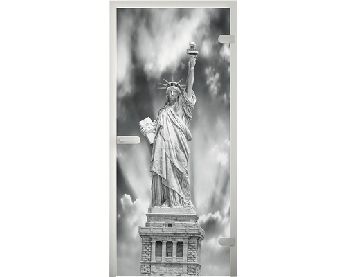 Tür mit Motiv der Freiheitsstatue