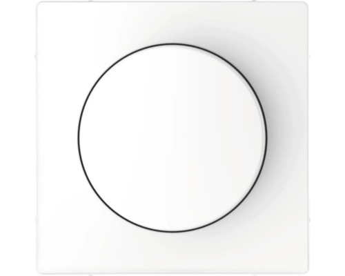 Merten MEG5250-6035 Zentralplatte mit Drehknopf Abdeckung für Dimmer D-Life lotosweiß Quadratischer Schalter mit rundem Knopf