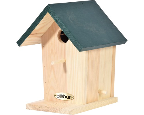 Vogelhaus aus Holz mit Dach