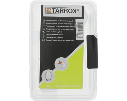Tarrox Stuhlbeinkappen für Rundrohre aus Kunststoff, 19 mm, 8 Stück