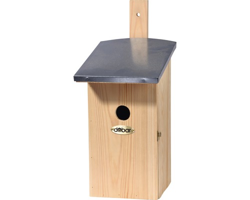 Holz-Nistkasten mit Metalldach