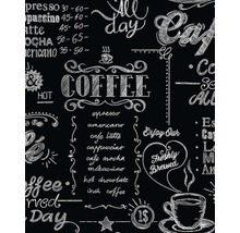 Tapete mit Kaffeehaus-Motiv und Kaffee-Schriftzug