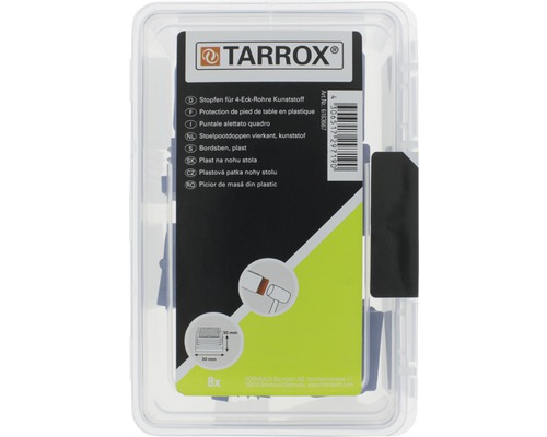 Kunststoffstopfen für Vierkantrohre, 8 Stück