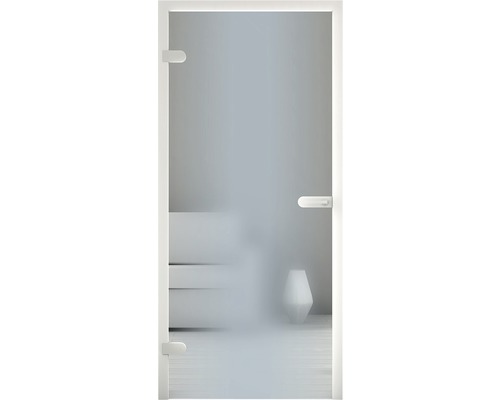 Glastür mit Beschlägen und Türgriff für Innenräume