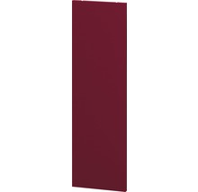 Eine rote Holzplatte.