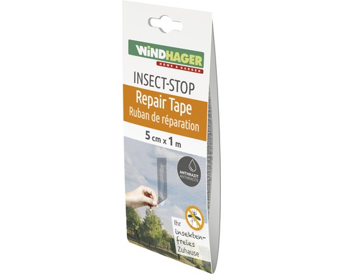 Insektenschutz Reparatur-Gewebeband anthrazit 5 cm x 1 m Windhager Insektenschutz Reparaturklebeband, 5 cm x 1 m