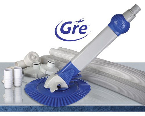 Poolreiniger mit Zubehör und Gre Logo