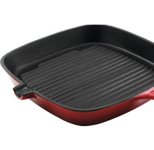 Quadratische Grillpfanne mit Rillenstruktur