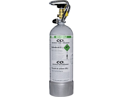 CO2 Füllung bis 2000 g, nur bei mitgebrachter Tauschflasche mit gültigem TÜV (die mitgebrachte Flasche wird gegen eine volle Flasche getauscht, nicht vor Ort gefüllt!) Dennerle Mehrweg Vorratsflasche für Kohlendioxid