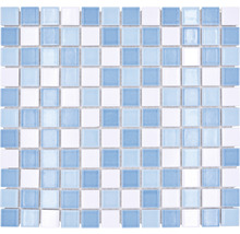 Keramikmosaik BM 300 30,2x33 cm mix weiß/blau-thumb-0