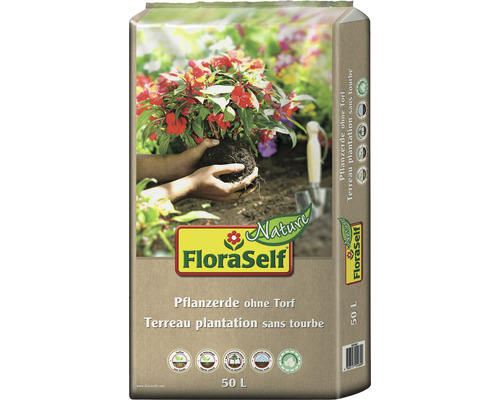 Pflanzerde FloraSelf Nature torffrei 50 L