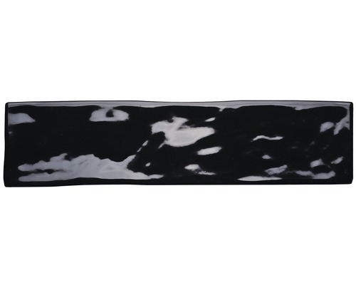 Steingut Metro-Fliese Loft 30 x 7,5 x 0,9 cm schwarz glänzend-0
