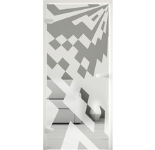 Glastür mit geometrischem Design für Innenräume
