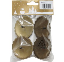 Vier Christbaumkerzenhalter in einer Verpackung