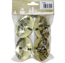 Verpackung mit vier goldenen Christbaumkerzenhaltern