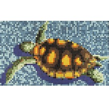 Mosaikbild Schildkröte 95x160 cm GM K35P grün blau