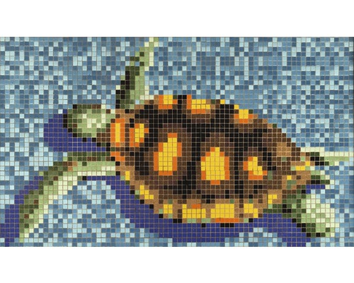 Mosaikfliese mit Schildkrötenmotiv