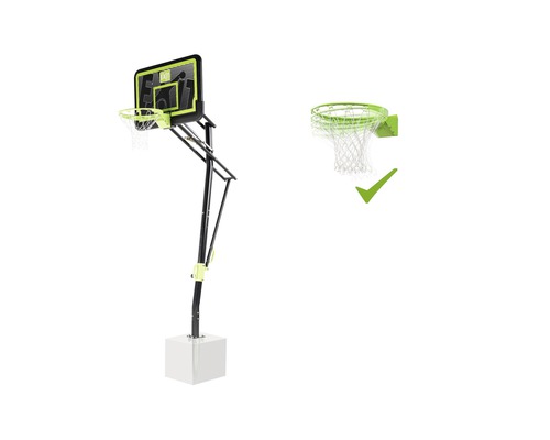 Basketballkorb EXIT Galaxy Bodenmontage mit Dunkring Black Edition Freistehender Basketballkorb mit Korb und Netz