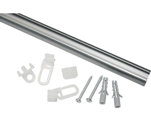 Aluminium-Vorhangschiene 13 mm Komplettset aluminium 150 cm Gardinenstange mit Zubehör