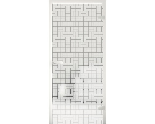 Duschwand mit Klinkermuster