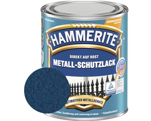 HAMMERITE Hammerschlaglack Effektlack Dunkelblau 250 ml Hammerite Metallschutzlack Dose mit Farbbeispiel
