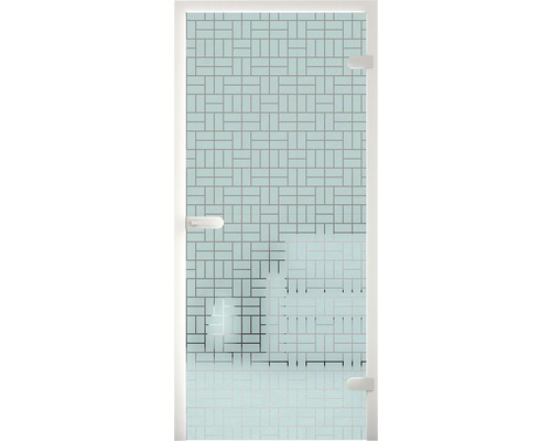 Duschabtrennung mit Riemchenmuster für das Badezimmer