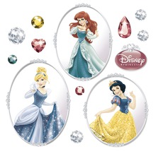 Disney Princess Wandsticker mit Ariel, Cinderella und Schneewittchen