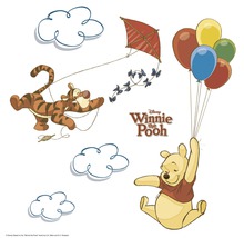 Winnie Puuh Wandtattoo mit Tigger, Puuh, Wolken, Drachen und Ballons