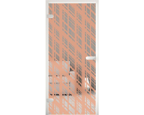 Glastür mit geometrischem Muster für Inneneinrichtung