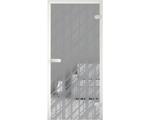 Glastür mit einem abstrakten Muster für den Innenbereich