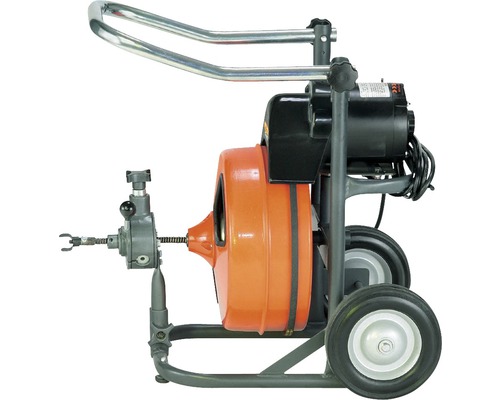 Rohrreinigungsspirale mit Motor und Rädern