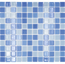 Mosaikfliese aus Glas mit quadratischen Steinen