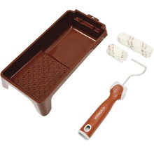 Farbroller-Set mit Farbschale, Griff und zwei Walzen