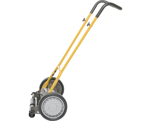 Handrasenmäher mit Griff und Rädern