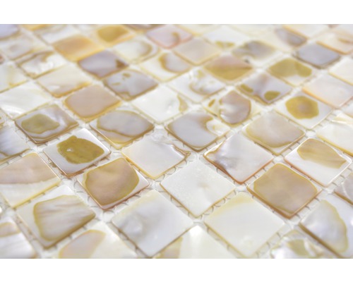 Quadratische Mosaikfliesen aus Perlmutt