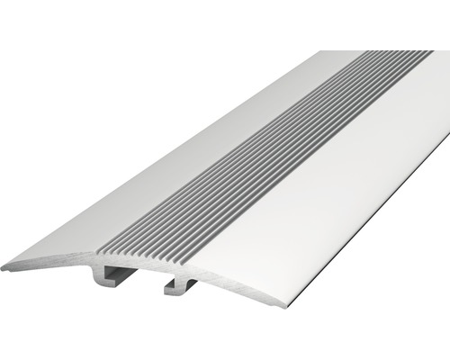 Prinz D.O.S. Übergangsprofil Alu silber 40 x 2700 mm Bodenschiene aus Aluminium mit geriffelter Oberfläche