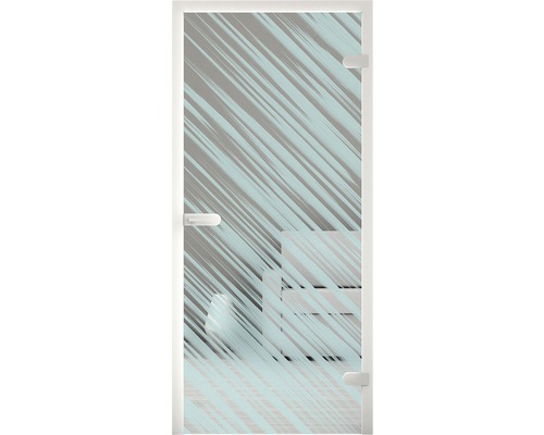 Glastür mit Streifenmuster für den Innenbereich