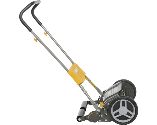Handrasenmäher mit Griff und Rädern
