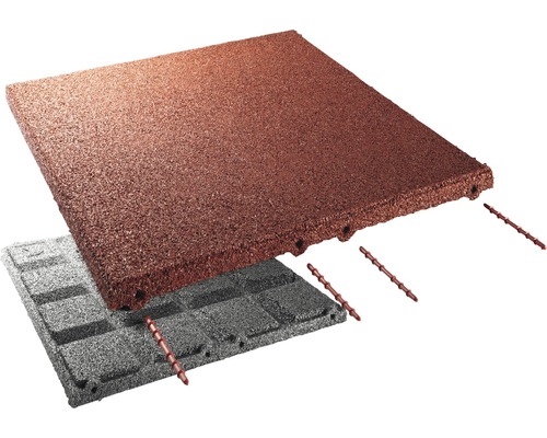 Fallschutzmatte terrasoft 50x50x3 cm rot Fallschutzmatte terrasoft 50x50x3 cm rot