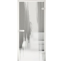 Glastür mit abstraktem Design für den Innenbereich