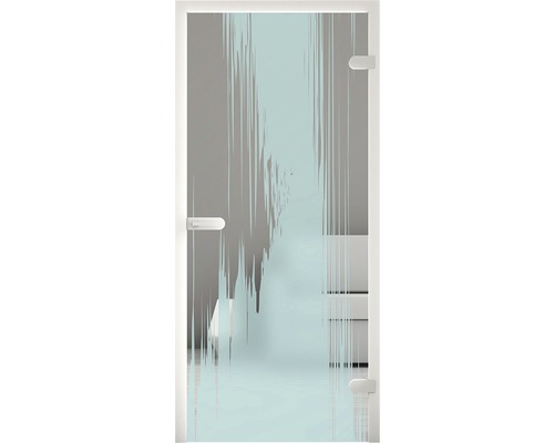 Glastür mit satiniertem Design für den Innenbereich